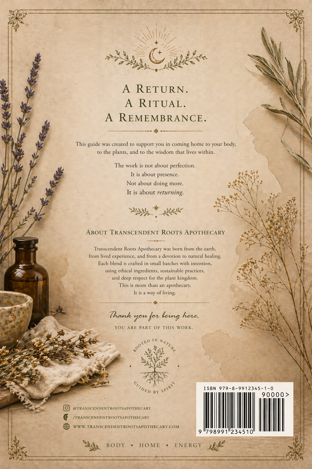 Transcendent Roots Apothecary - A Field Guide to Herbal Ritual, Extraction & Energetic Reset