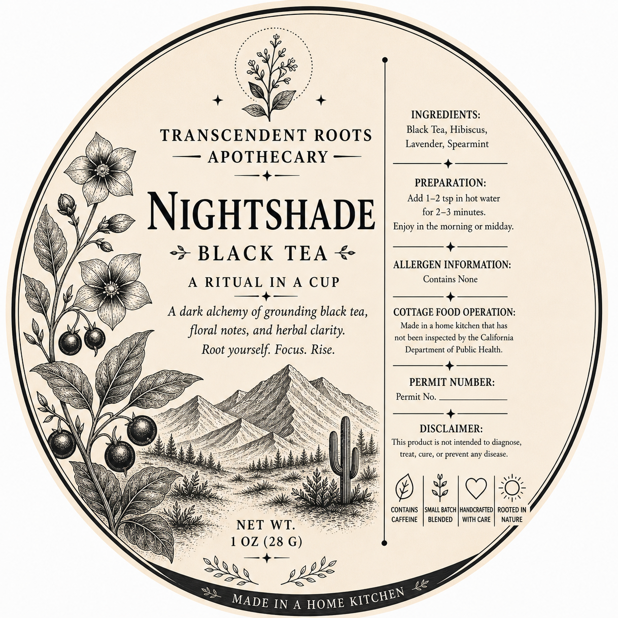 Nightshade Black – Loose Leaf Herbal Tea